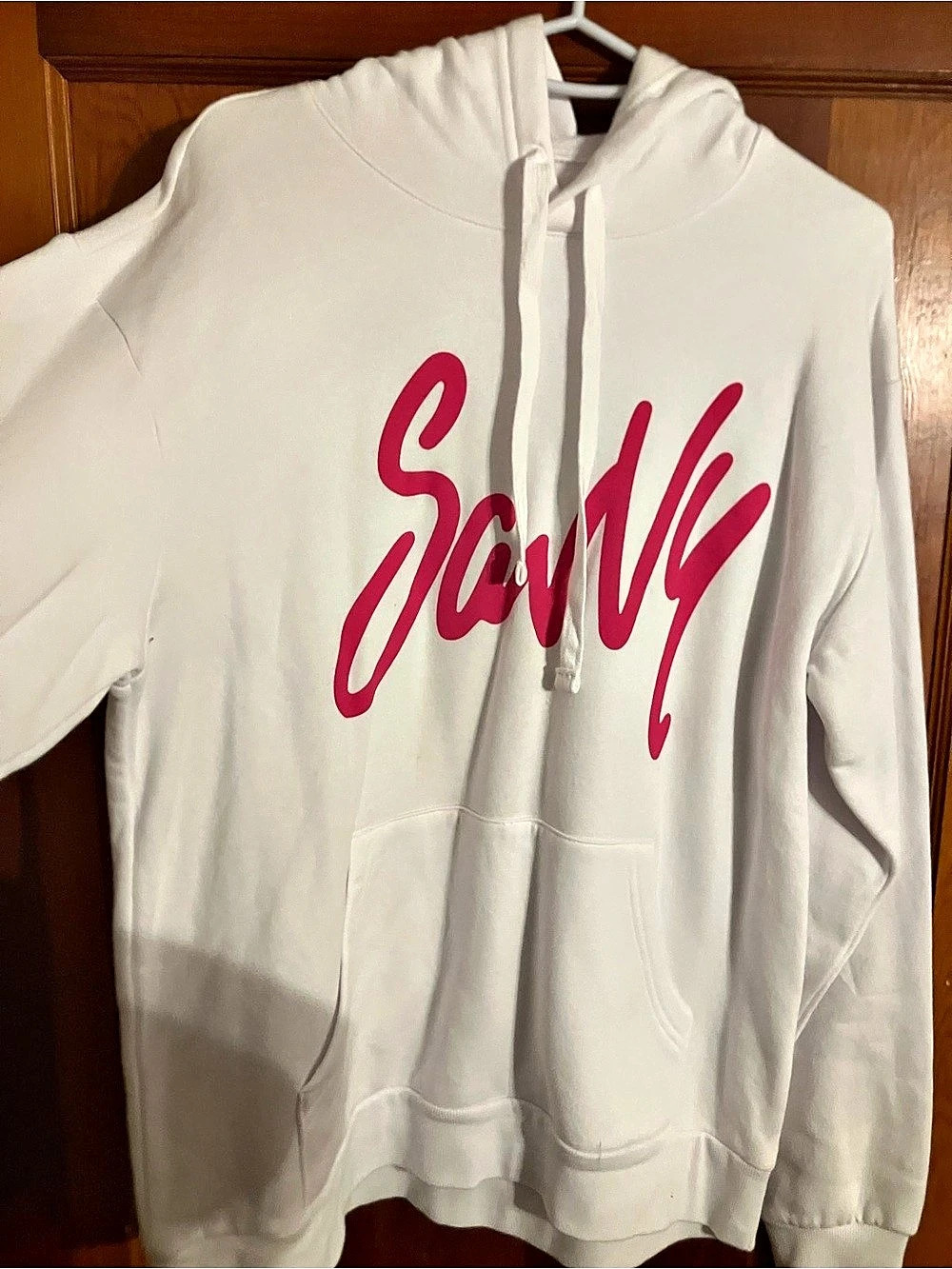 Alternative Graphic Pullover Hoodie in White Size Medium